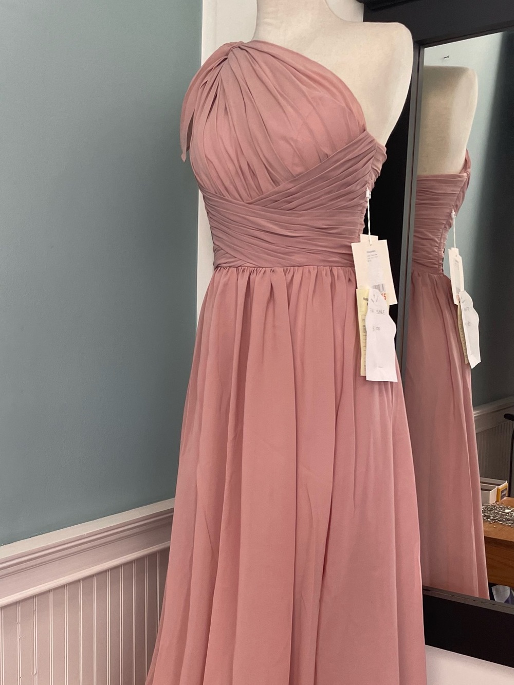 Dusty Rose size 2 dress (one shoulder)